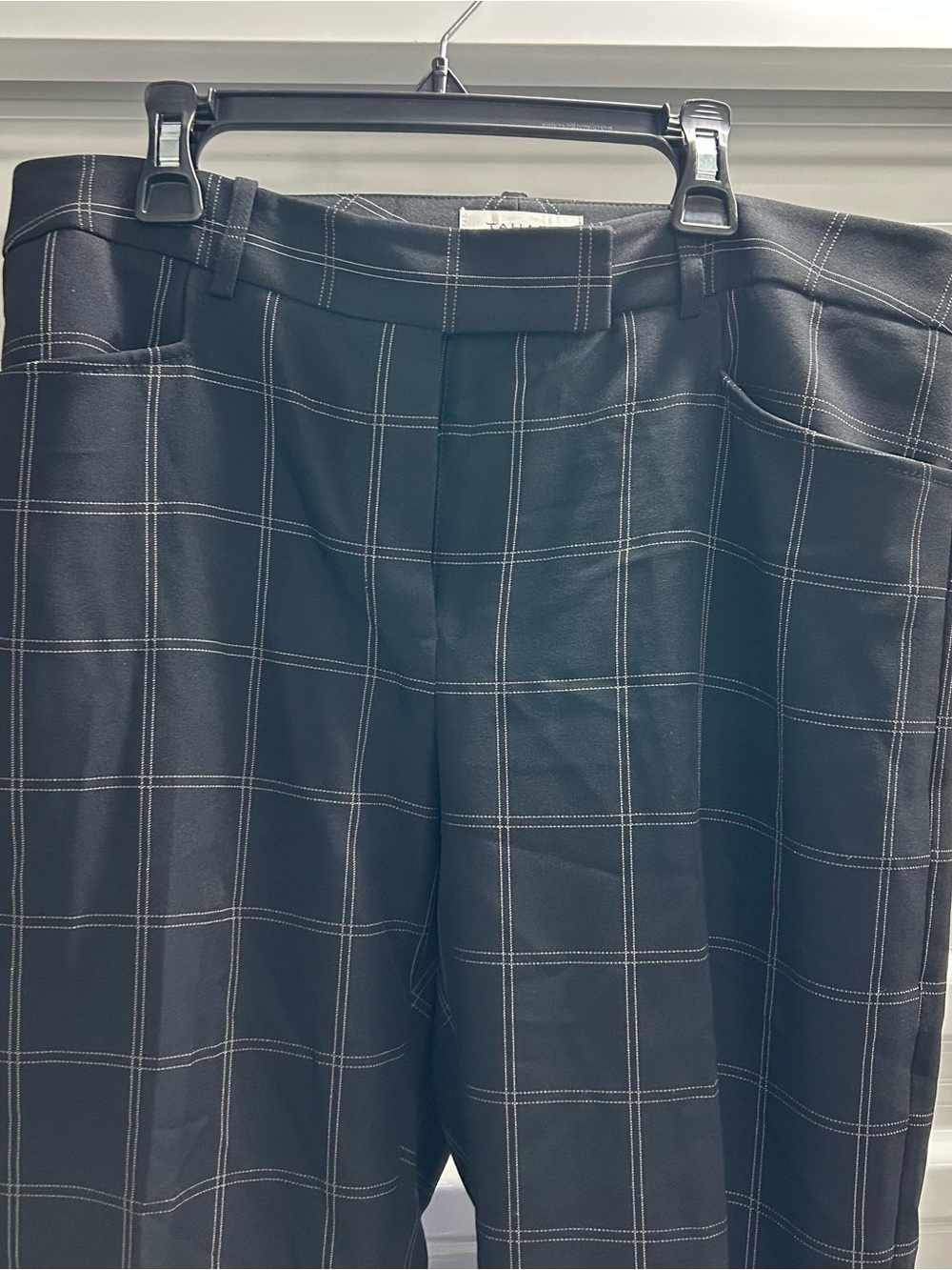 Tahari ASL Black Windowpane Dress Pants - Picture 2 of 9